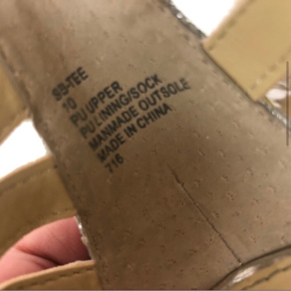 BETSEY JOHNSON Blue Silver SB-Tee Dress Sandals - Picture 4 of 13